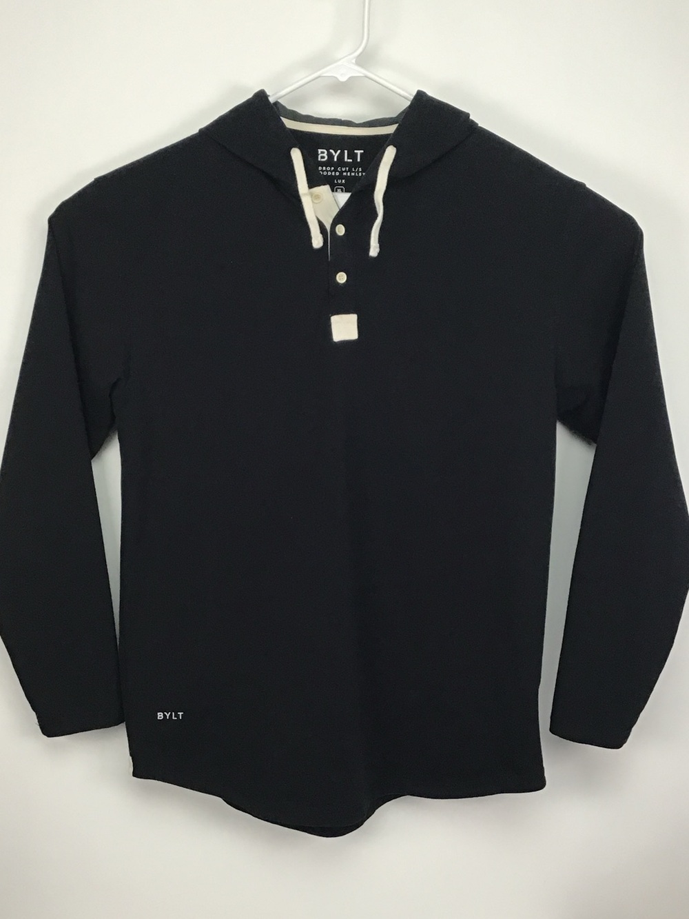 BYLT Drop Cut Long Sleeve Hooded Henley Lux XL